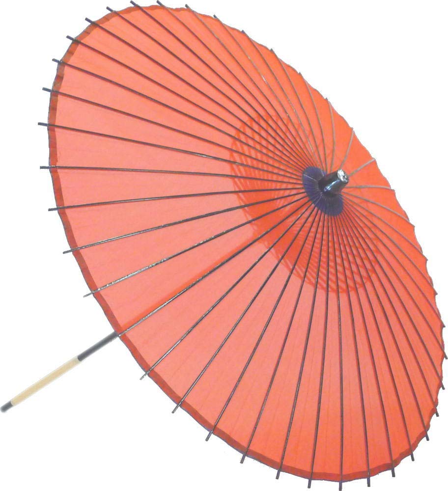 Amazon.co.jp: 絹傘18 赤（2本継）継ぎ柄 国産 踊り小道具 舞傘